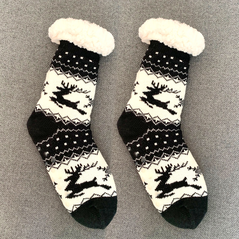 12 Pairs Slipper Socks Christmas Socks Autumn Winter In Ankle Socks Floor Socks Sleeping Adults Plus Thick Velvet Carpet Socks  Footwear